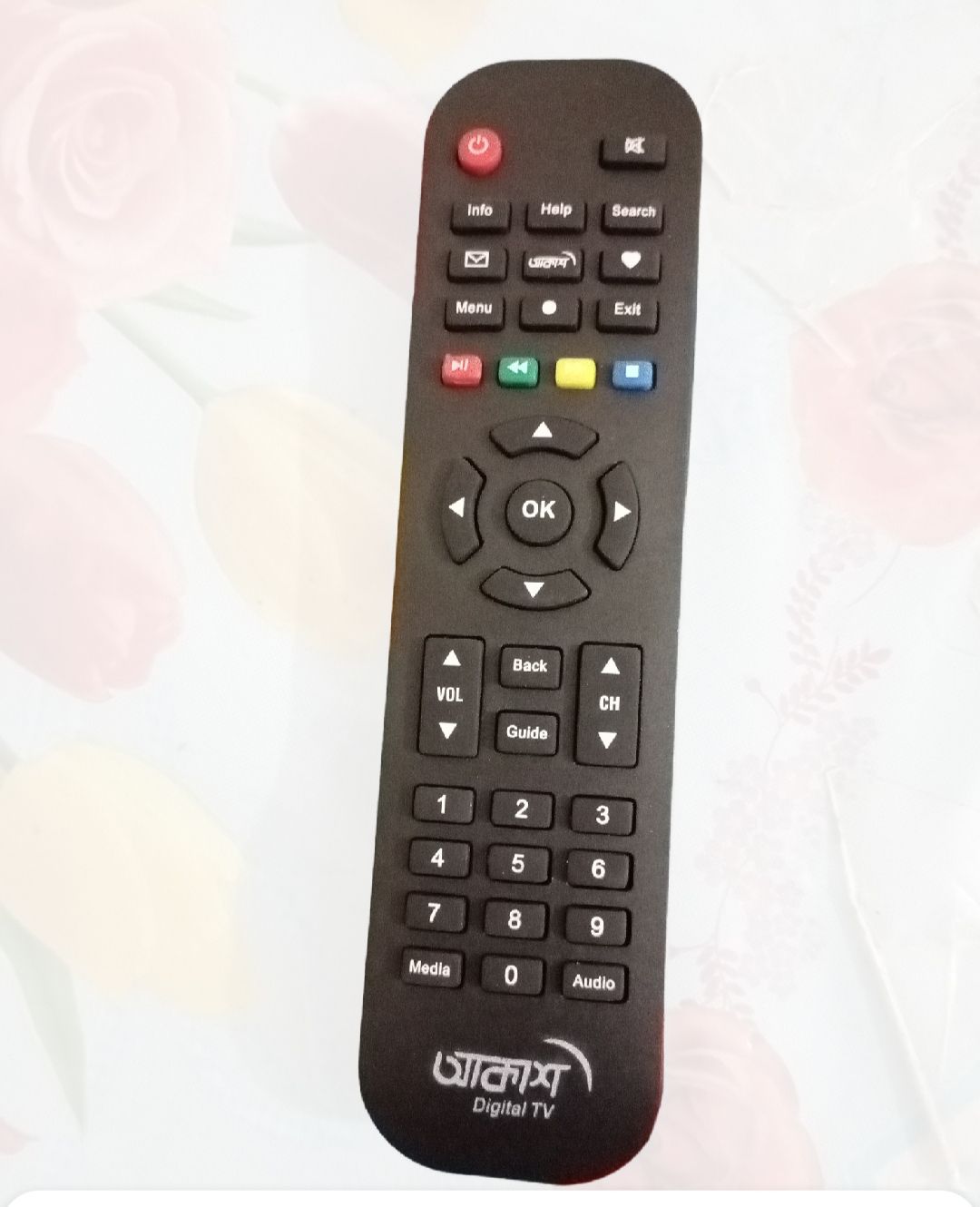 Akash set box remote black -new version-enagor Akash Set Box Original Remote New Version - Image 1