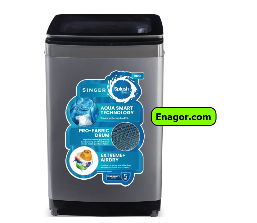 Singer 9 KG Top Load Washing Machine Enagor Singer 9 KG Top Load Washing Machine S300ATL90ISMJG1 - Image 1