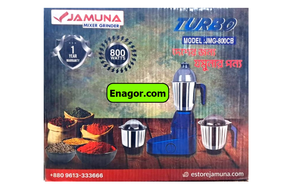 jamuna mixer grinder jmg-800cb blue turbo Enagor Jamuna Mixer grinder JMG-800CB Blue Turbo - Image 1