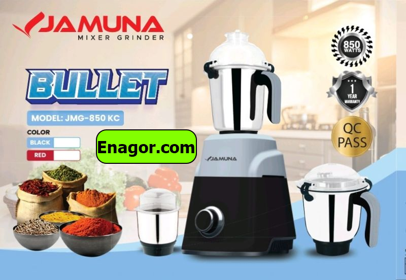 jamuna mixer grinder jmg-850kc black bullet Jamuna Mixer Grinder JMG-850KC Black Bullet - Image 1